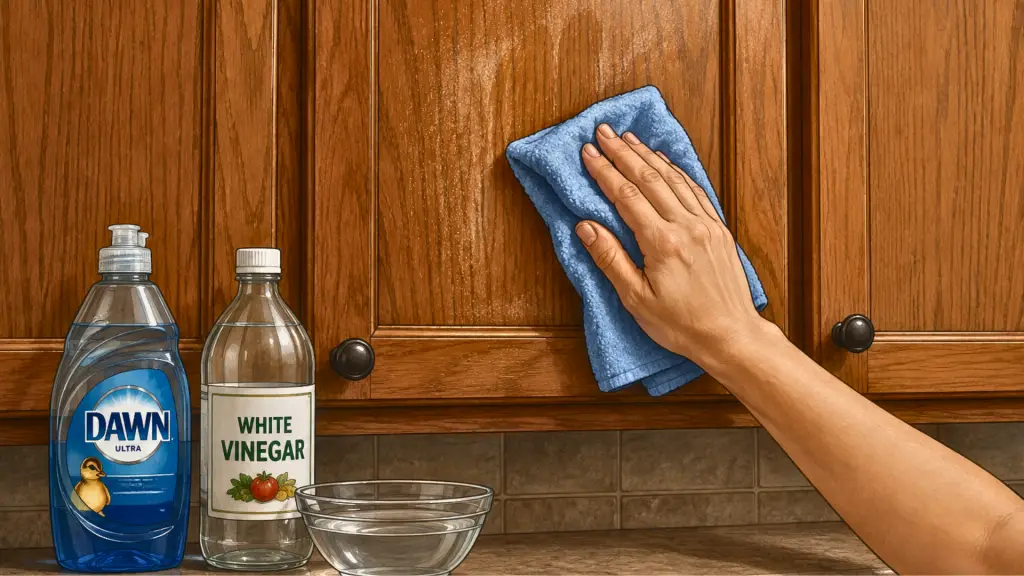 6 Fast and Easy Ways to Clean Wooden Kitchen Cabinets – Notes From The ...