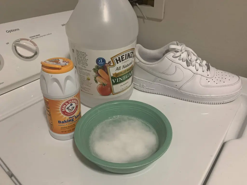 Baking soda and vinegar mixture.