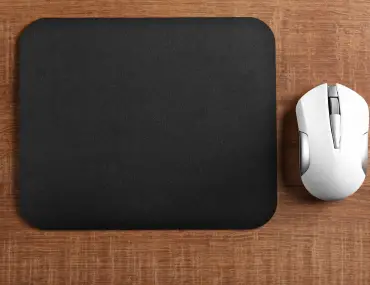 mousepad and a wireless mouse