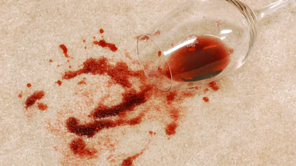wine spilled on carpet