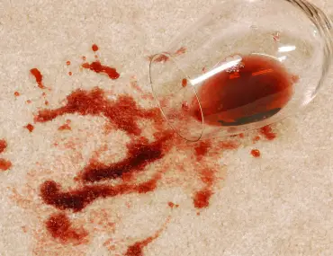 wine spilled on carpet