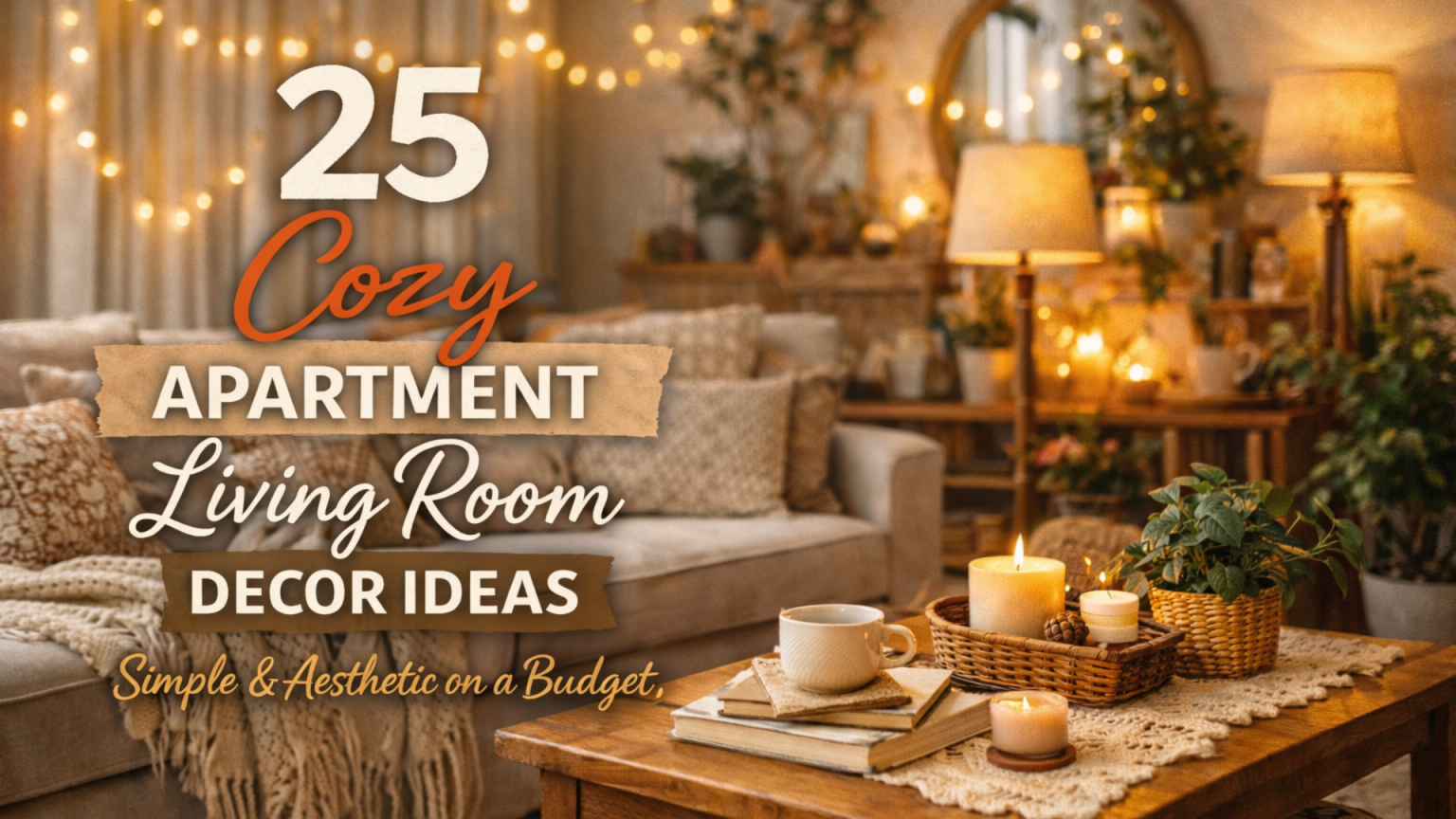 25 Cozy Apartment Living Room Decoration Ideas ( Simple & Aesthetic ...